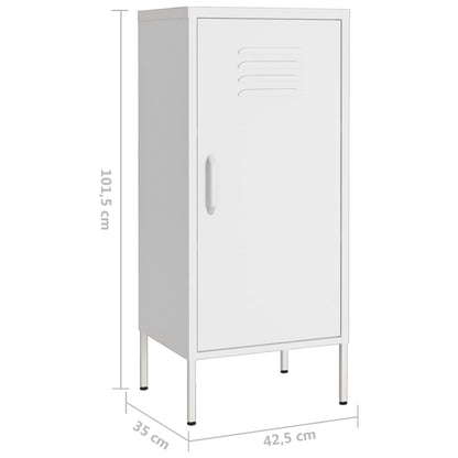 Armário de arrumação aço 42,5x35x101,5 cm branco