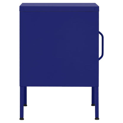 Mesa de cabeceira 35x35x51 cm aço azul-marinho