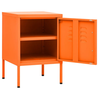 Mesa de cabeceira 35x35x51 cm aço laranja