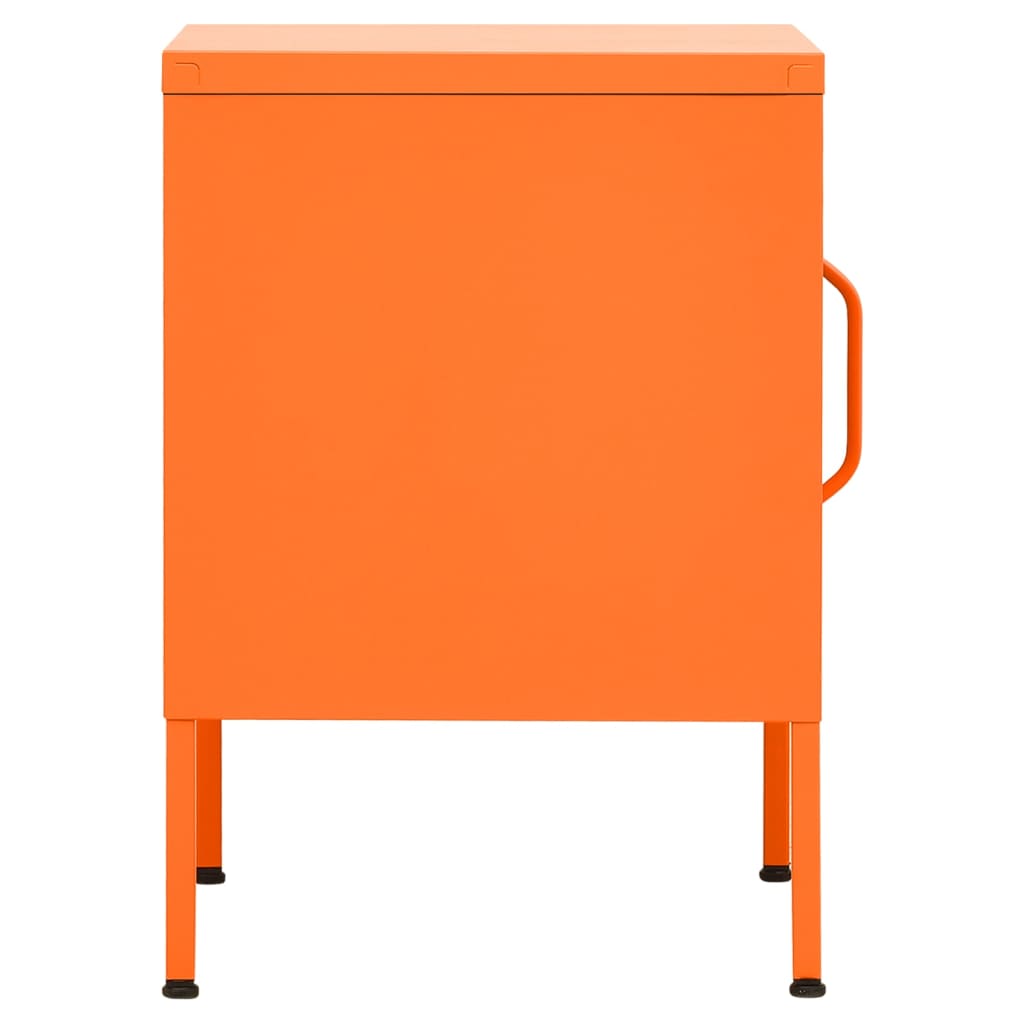 Mesa de cabeceira 35x35x51 cm aço laranja