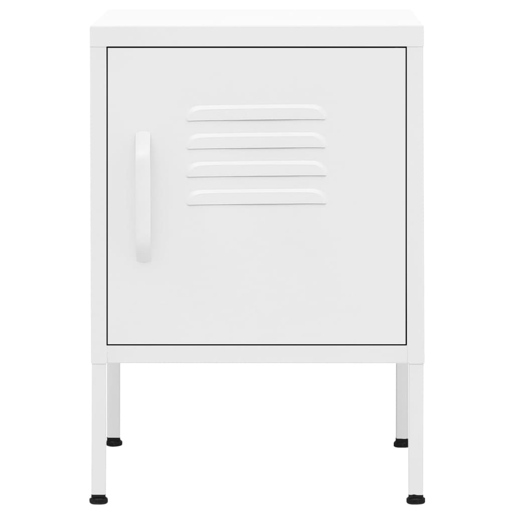 Mesa de cabeceira 35x35x51 cm aço branco