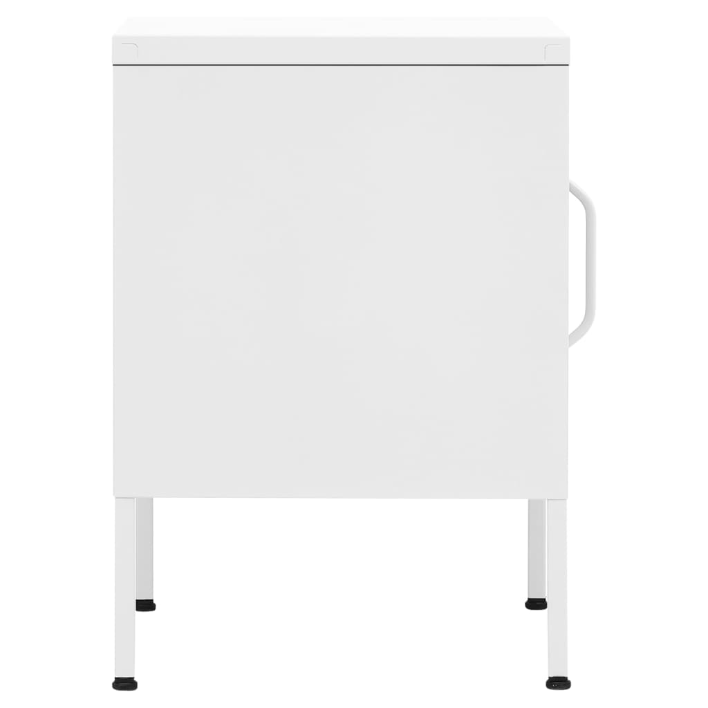 Mesa de cabeceira 35x35x51 cm aço branco