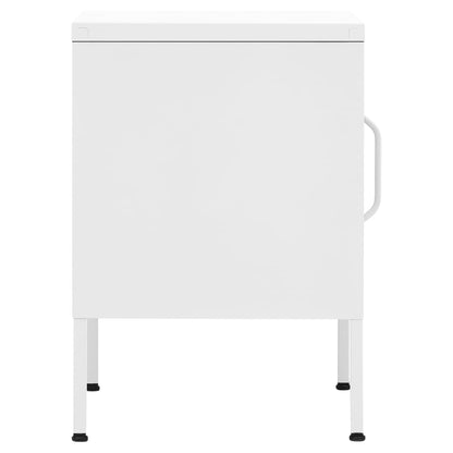 Mesa de cabeceira 35x35x51 cm aço branco