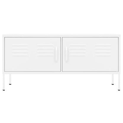 Móvel de TV aço 105x35x50 cm branco