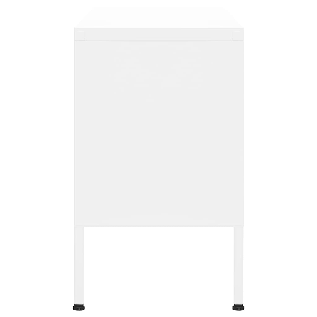 Móvel de TV aço 105x35x50 cm branco