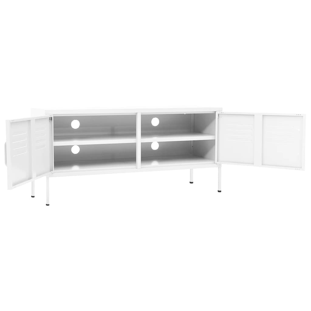 Móvel de TV aço 105x35x50 cm branco