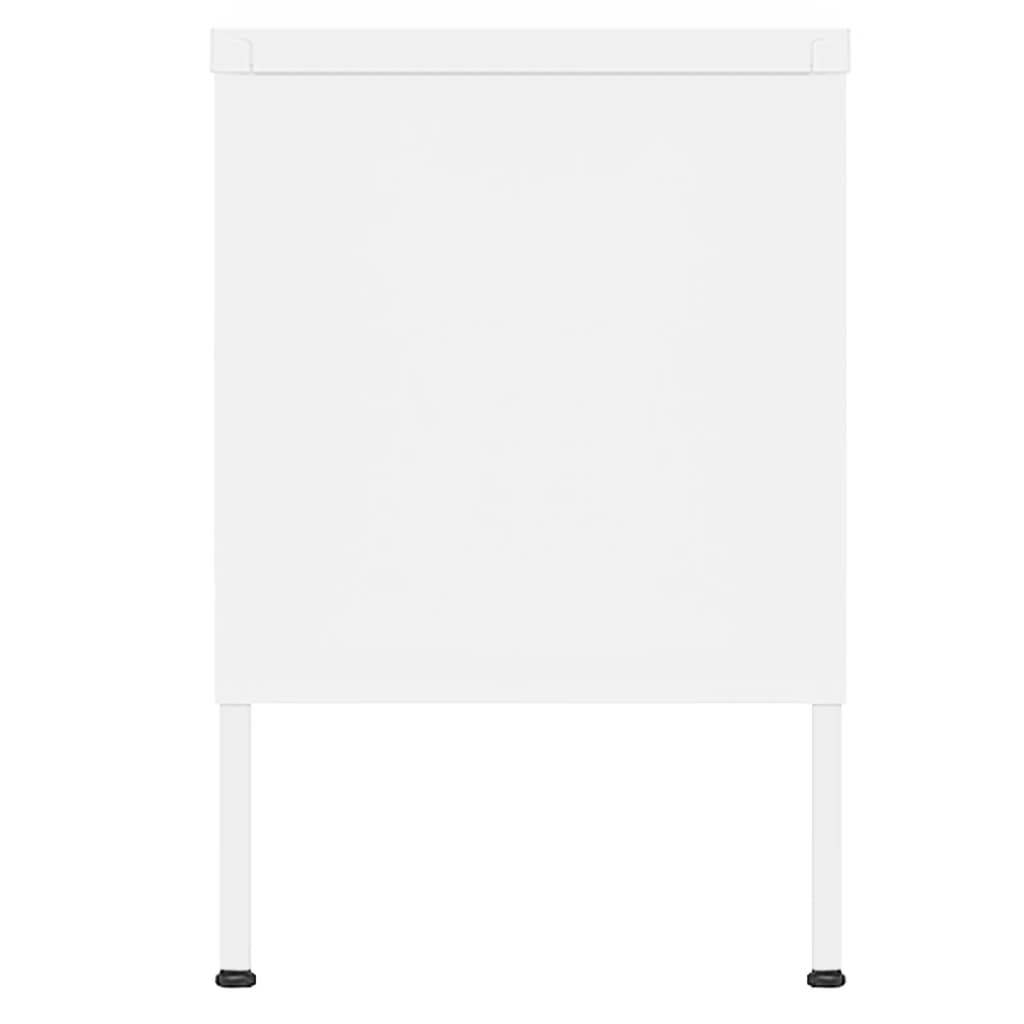 Móvel de TV aço 105x35x50 cm branco