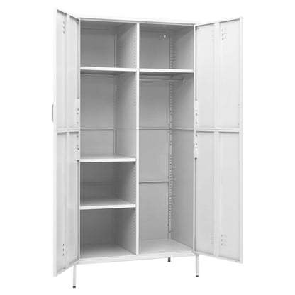 Roupeiro 90x50x180 cm aço branco