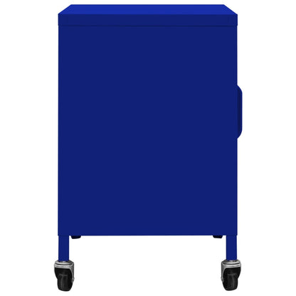 Armário de arrumação aço 60x35x56 cm azul-marinho