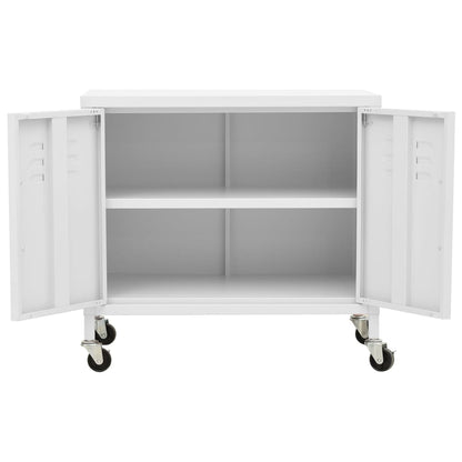 Armário de arrumação aço 60x35x56 cm branco