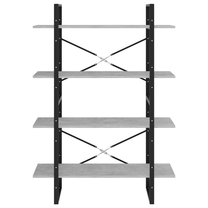 Estante 4 prateleiras 100x30x140 cm contrapl. cinzento-cimento