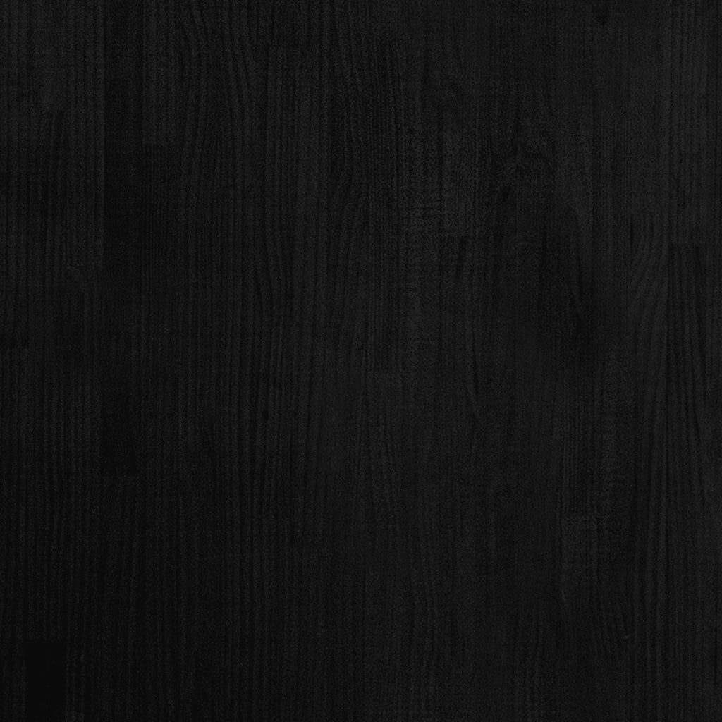 Estante com 3 prateleiras 80x30x105 cm pinho maciço preto