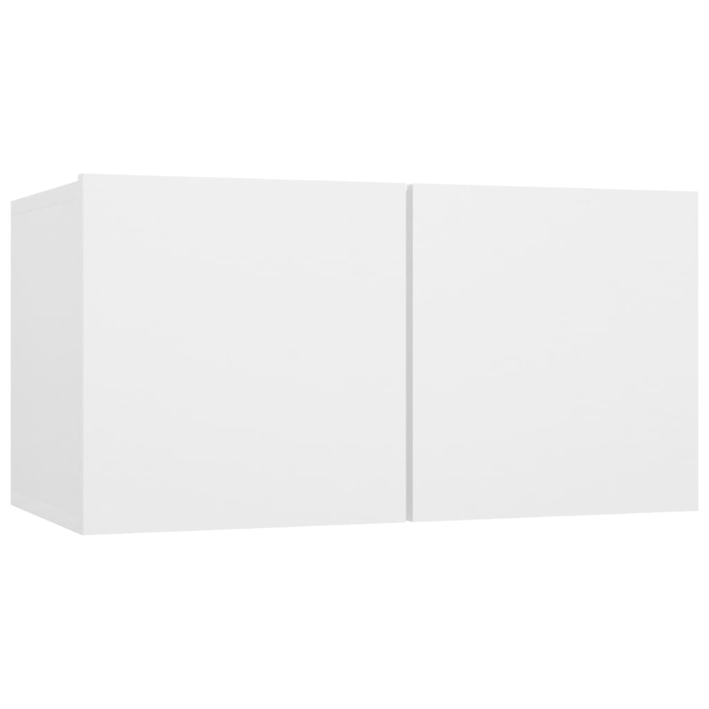 Móveis de TV 4 pcs 60x30x30 cm contraplacado branco