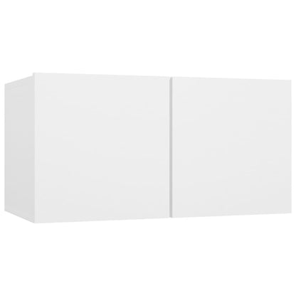 Móveis de TV 4 pcs 60x30x30 cm contraplacado branco