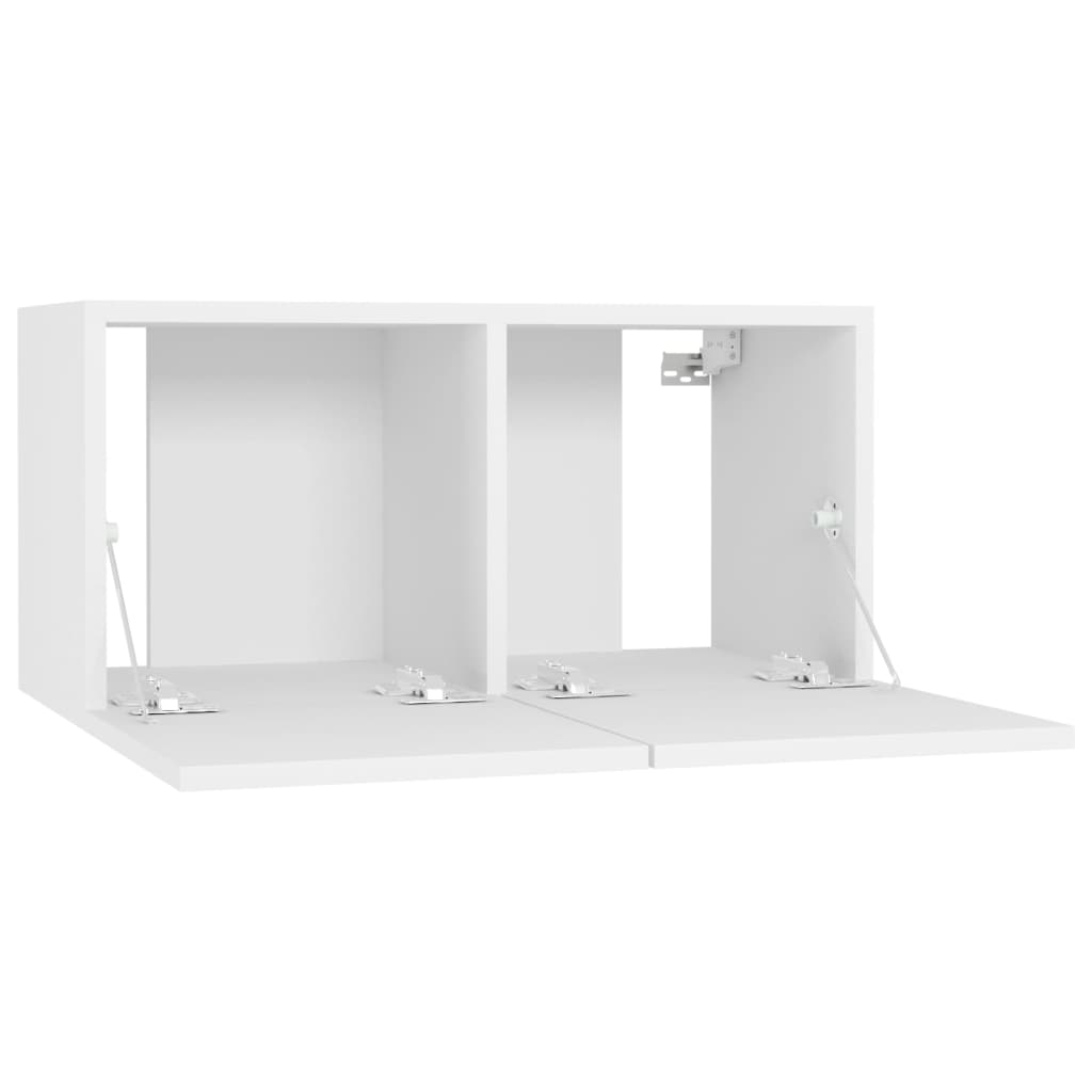 Móveis de TV 4 pcs 60x30x30 cm contraplacado branco