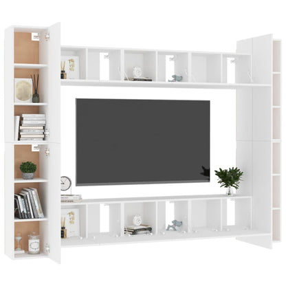 Móvel de TV de Parede Katarina de 10 Módulos S - Branco - Design Moderno