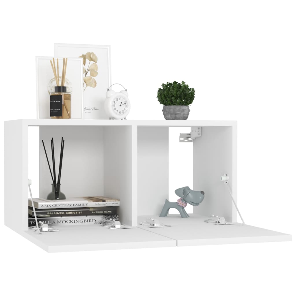 Móvel de TV de Parede Katarina de 10 Módulos S - Branco - Design Moderno