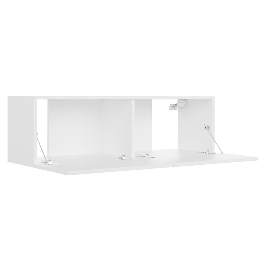 3 pcs conjunto de móveis de TV contraplacado branco