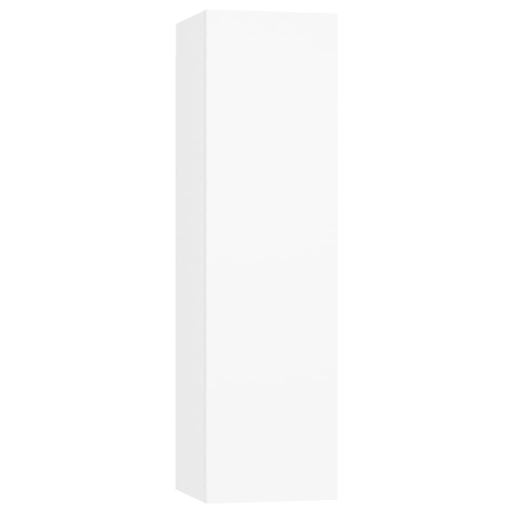 Móveis de TV 4 pcs 30,5x30x110 cm contraplacado branco