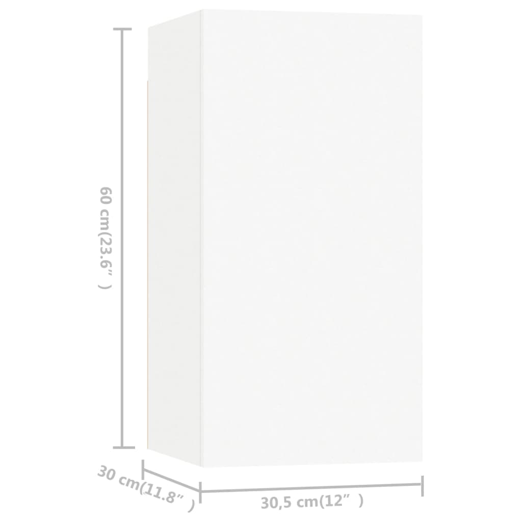 Móveis de TV 7 pcs 30,5x30x60 cm contraplacado branco