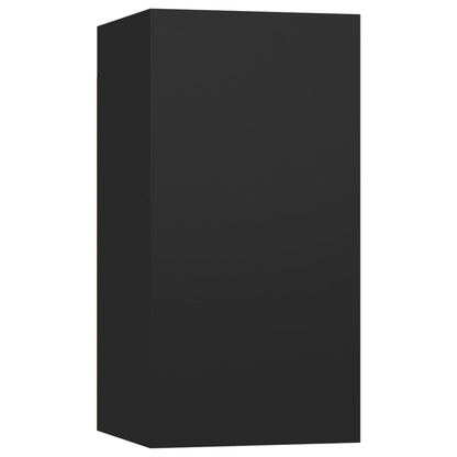 Móveis de TV 4 pcs 30,5x30x60 cm contraplacado preto