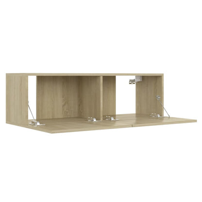 Conjunto de 3 Móveis de Parede de TV Faial L - Carvalho - Design Moderno