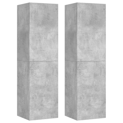 Móveis de TV 4 pcs 30,5x30x110cm contraplacado cinzento cimento