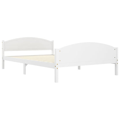 Estrutura de cama 160x200 cm pinho maciço branco