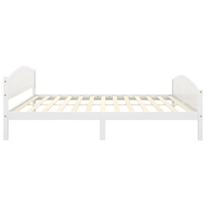 Estrutura de cama 160x200 cm pinho maciço branco