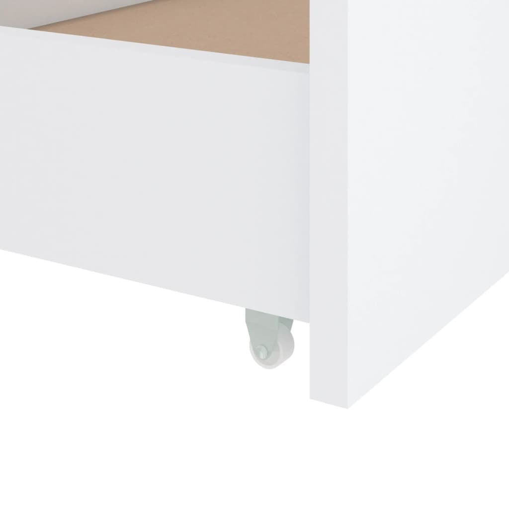 Estrutura de cama com gavetas 90x200 cm pinho maciço branco