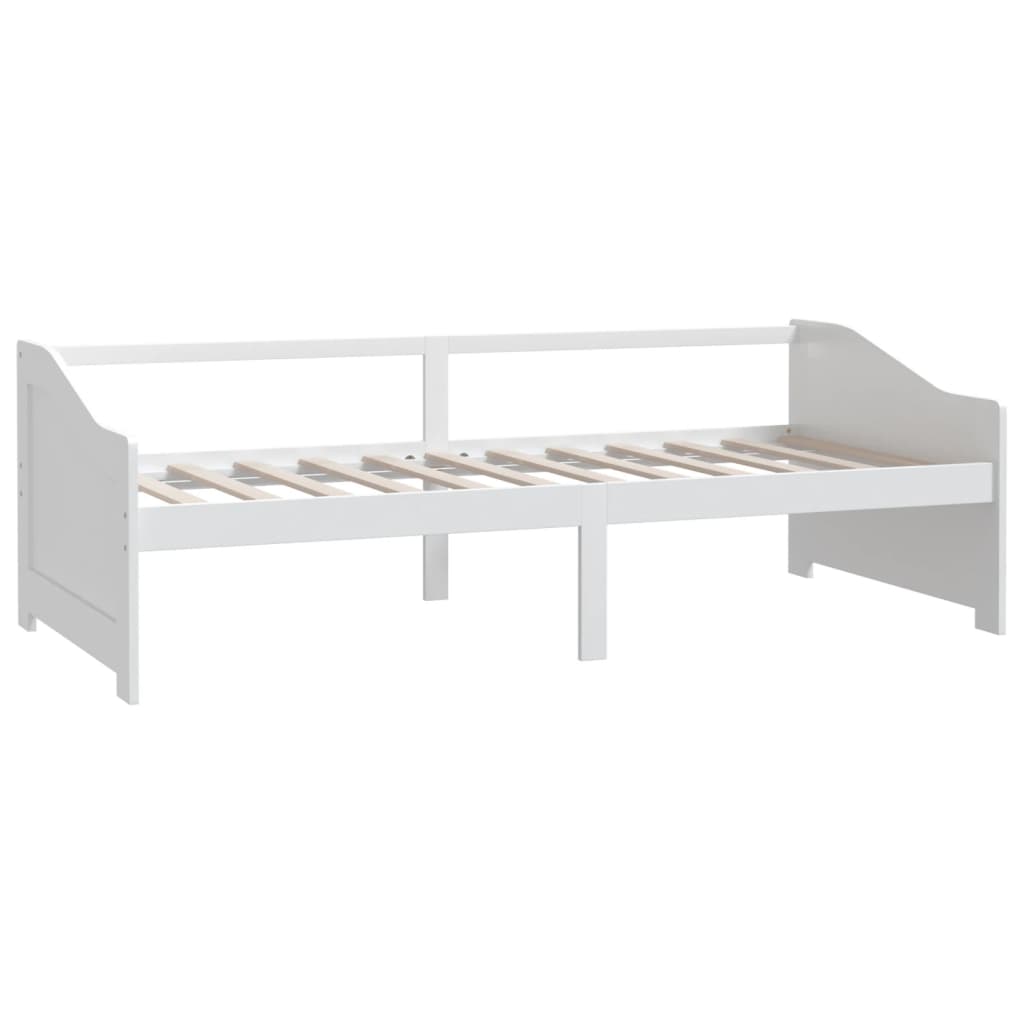 Sofá-cama de 3 lugares 90x200 cm madeira de pinho maciça branco