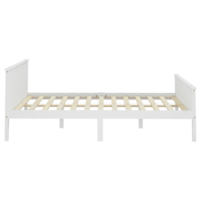 Estrutura de cama 160x200 cm pinho maciço branco