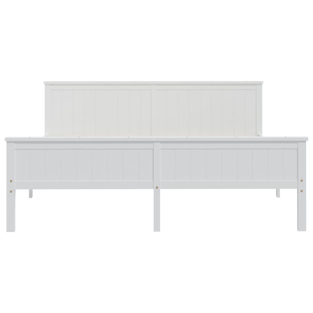 Estrutura de cama 180x200 cm pinho maciço branco