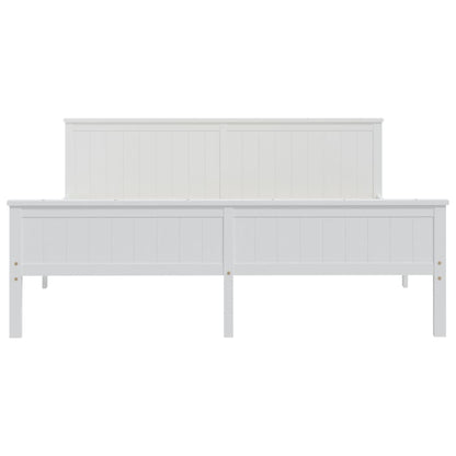 Estrutura de cama 180x200 cm pinho maciço branco