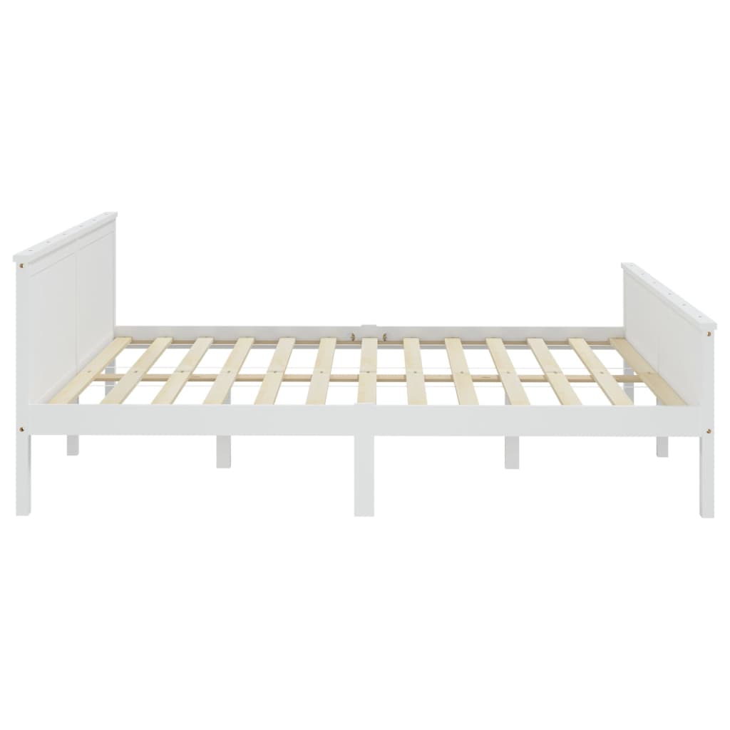 Estrutura de cama 180x200 cm pinho maciço branco