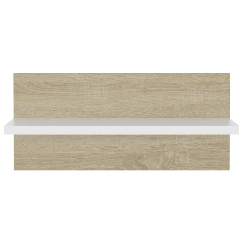 Estantes de parede 4 pcs 40x11,5x18 cm branco/carvalho sonoma