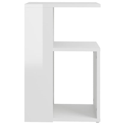 Mesa de apoio 36x30x56 cm contraplacado branco brilhante