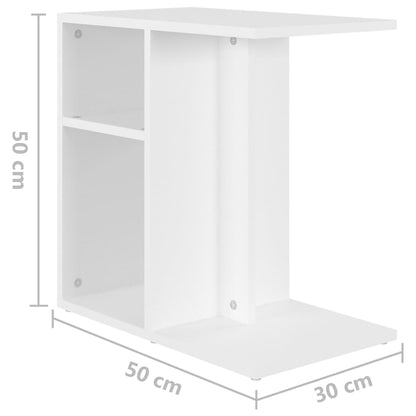 Mesa de apoio 50x30x50 cm contraplacado branco