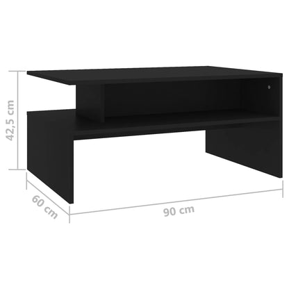 Mesa de centro 90x60x42,5 cm contraplacado preto