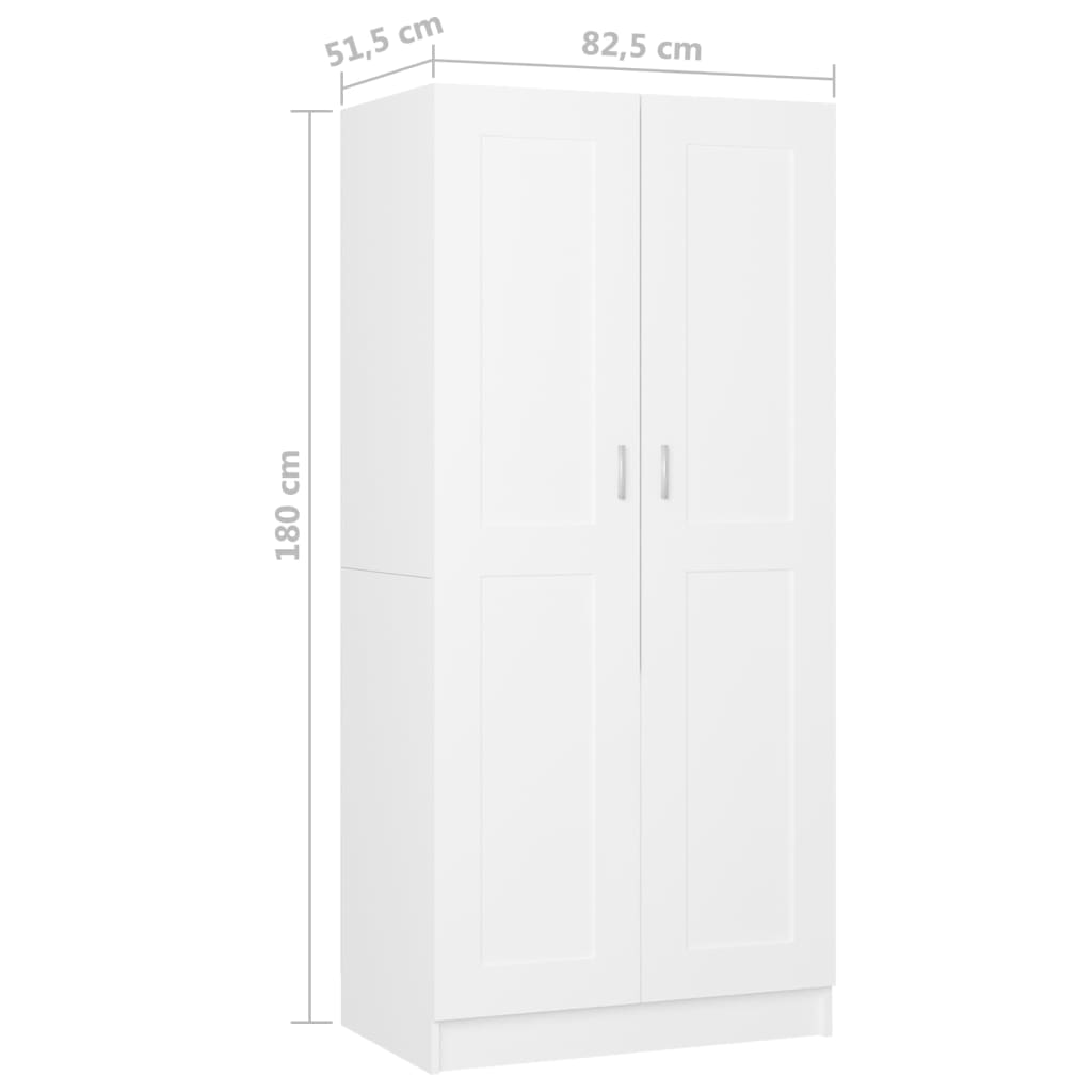 Roupeiro Olhão de 180 cm - Branco - Design Moderno