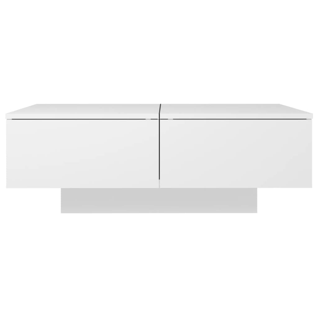 Mesa de Centro Davi com 4 Gavetas - Branco Mate - Design Moderno