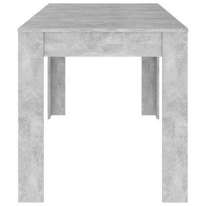 Mesa de jantar 140x74,5x76 cm contraplacado cinzento cimento