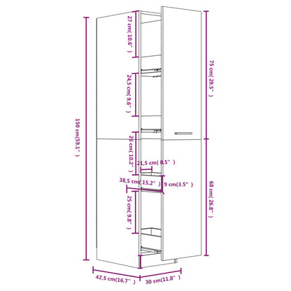 Armário Boticário de 150cm - Branco - Design Moderno