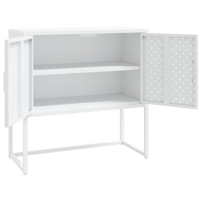 Aparador 75x35x75 cm aço branco