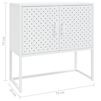 Aparador 75x35x75 cm aço branco