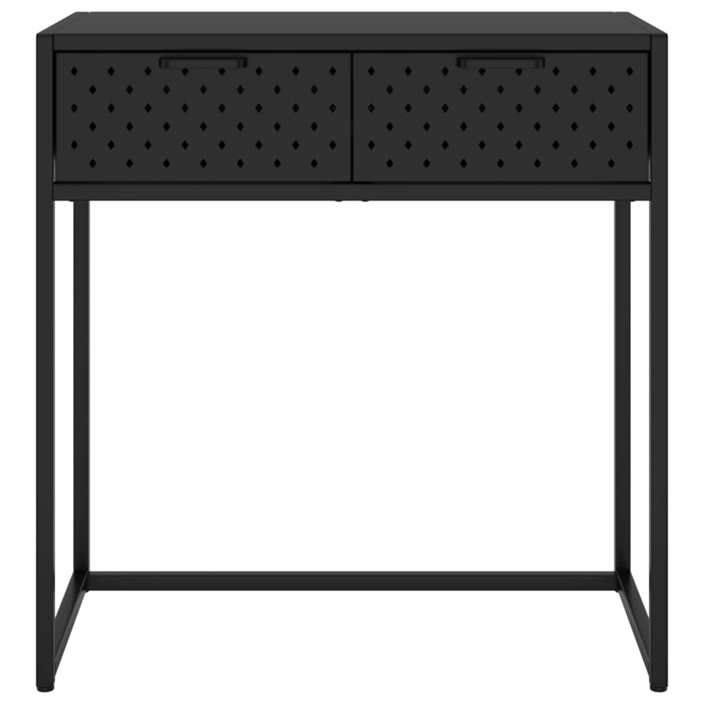 Mesa consola 72x35x75 cm aço preto