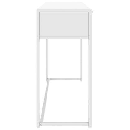 Mesa consola 106x35x75 cm aço branco