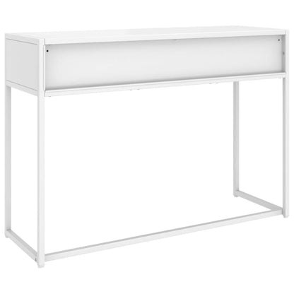 Mesa consola 106x35x75 cm aço branco