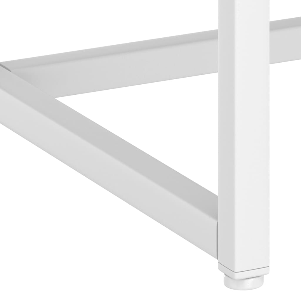 Mesa consola 106x35x75 cm aço branco