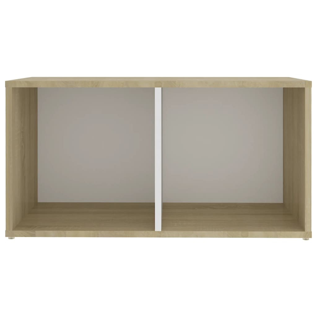 Móveis de TV 2 pcs 72x35x36,5cm contrap. branco/carvalho sonoma